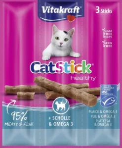 Vitakraft Kabanosy Cat Stick Mini flądra z omega-3 dla kota op. 3szt.