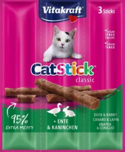 Vitakraft Kabanosy Cat Stick Mini królik z kaczką dla kota op. 3szt.