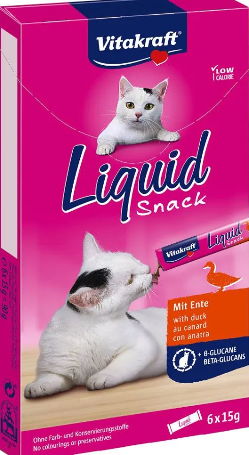 Vitakraft Przysmak Liquid Snack z kaczką dla kota op. 6x15g