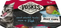 Voskes Original Jelly Cups Tuna (Tuńczyk) Przysmak dla kota op. 6x25g WYPRZEDAŻ [Data ważności: 15.10.2026]
