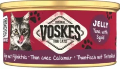 Voskes Original Jelly Tuna with Calamar (Tuńczyk z kalmarem) Mokra Karma dla kota op. 85g Pakiet 24szt.