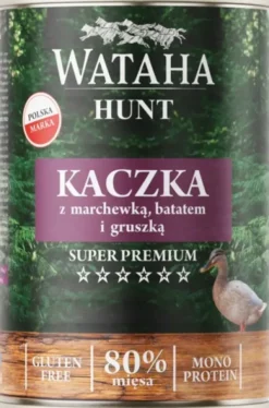 Wataha Hunt Adult Kaczka z marchewką i batatem Mokra Karma dla psa op. 400g