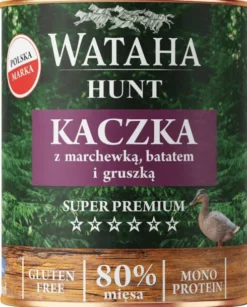 Wataha Hunt Adult Kaczka z marchewką i batatem Mokra Karma dla psa op. 800g Pakiet 6szt.