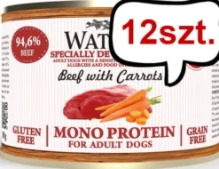Wataha Mono Adult Beef&Carrots Mokra Karma dla psa op. 185g Pakiet 12szt.