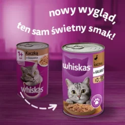 Whiskas Adult Kaczka w galaretce Mokra Karma dla kota op. 400g