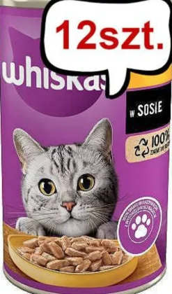 Whiskas Adult Kurczak w sosie Mokra Karma dla kota op. 400g Pakiet 12szt.