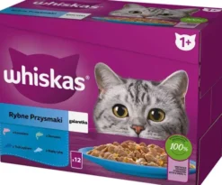Whiskas Adult Rybne Przysmaki w galaretce Mokra Karma dla kota op. 12x85g
