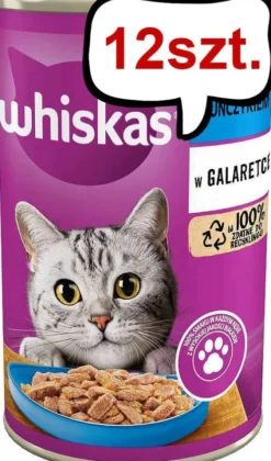 Whiskas Adult Tuńczyk w galaretce Mokra Karma dla kota op. 400g Pakiet 12szt.