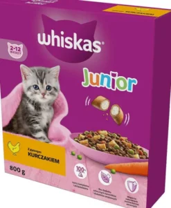 Whiskas Junior z kurczakiem Sucha Karma dla kociąt op. 800g