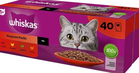 Whiskas Klasyczne Posiłki w sosie Mokra Karma dla kota op. 40x85g