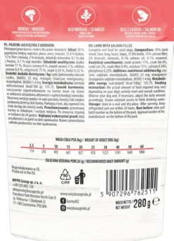Wiejska Zagroda Adult Fileciki Jagnięcina z łososiem Mokra Karma dla psa op. 280g Pakiet 6szt.