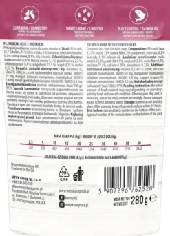 Wiejska Zagroda Adult Leśne Smaki Fileciki Dzik z indykiem Mokra Karma dla psa op. 280g Pakiet 6szt.