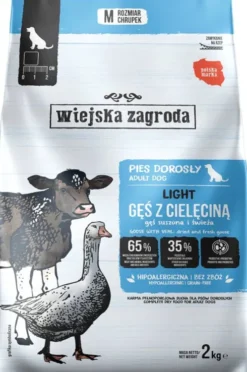 Wiejska Zagroda Adult Light Gęś z cielęciną Sucha Karma dla psa op. 2kg