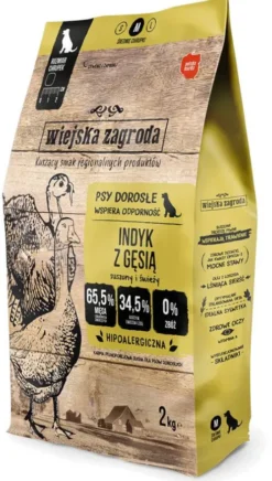Wiejska Zagroda Adult Medium Indyk z gęsią Sucha Karma dla psa op. 2kg