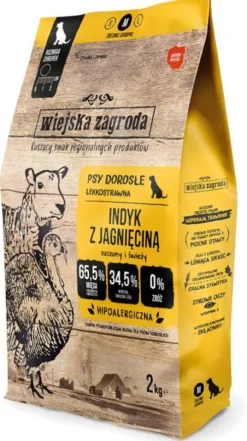 Wiejska Zagroda Adult Medium Indyk z jagnięciną Sucha Karma dla psa op. 2kg