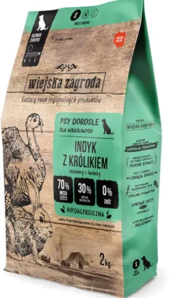 Wiejska Zagroda Adult Small Indyk z królikiem Sucha Karma dla psa op. 2kg