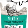 Wiejska Zagroda Fileciki Kurczak z tuńczykiem Mokra Karma dla kota op. 85g Pakiet 12szt.
