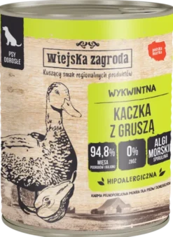 Wiejska Zagroda Kaczka z gruszką Mokra Karma dla psa op. 800g Pakiet 6szt.