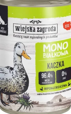 Wiejska Zagroda Monobiałkowa Kaczka Mokra Karma dla psa op. 400g