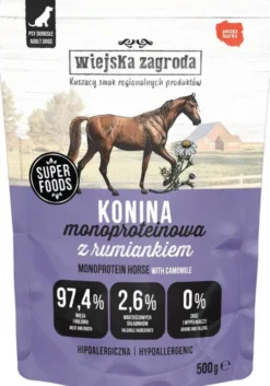 Wiejska Zagroda Mono Konina z rumiankiem Mokra Karma dla psa op. 500g