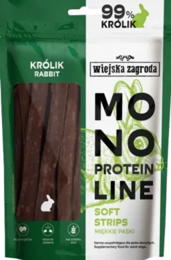 Wiejska Zagroda Monoprotein Soft Stripes Przysmaki z Królikiem dla psa op. 100g