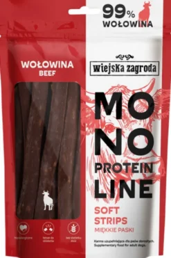 Wiejska Zagroda Monoprotein Soft Stripes Przysmaki z Wołowiną dla psa op. 100g
