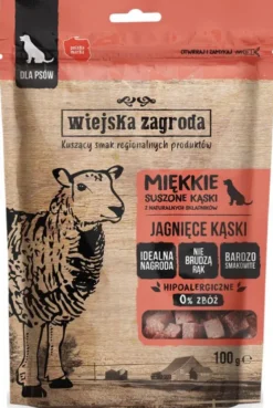 Wiejska Zagroda Przysmaki Suszone Kąski Jagnięcina dla psa op. 100g