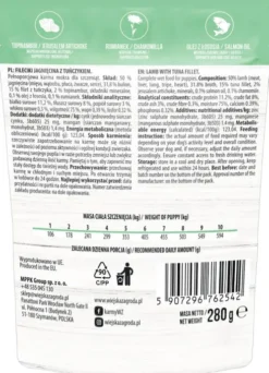 Wiejska Zagroda Puppy Fileciki Jagnięcina z tuńczykiem Mokra Karma dla szczeniąt op. 280g Pakiet 6szt.