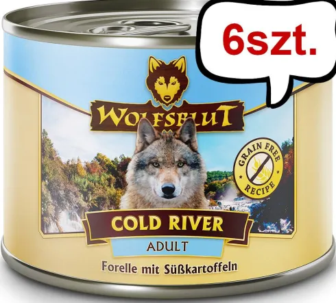 Wolfsblut Adult Cold River Mokra Karma dla psa op. 200g Pakiet 6szt. WYPRZEDAŻ
