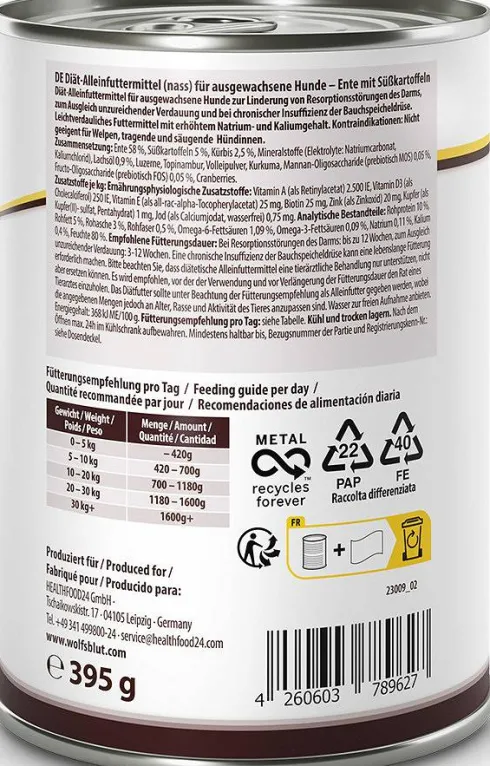 Wolfsblut VetLine Gastrointestinal Mokra Karma dla psa op. 395g