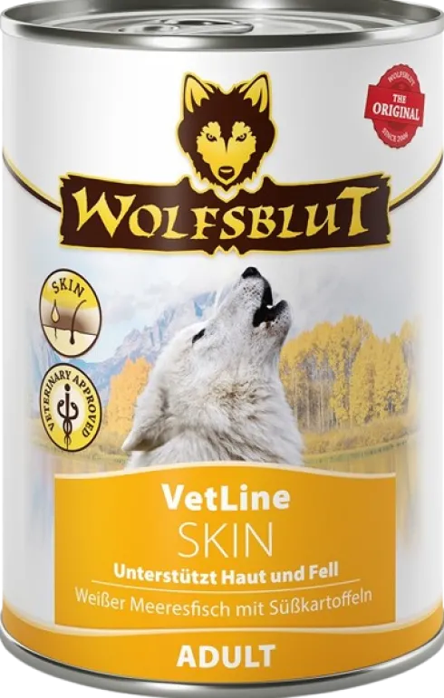 Wolfsblut VetLine Skin&Coat Mokra Karma dla psa op. 395g Pakiet 6szt. WYPRZEDAŻ