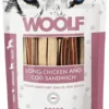 Woolf Przysmak Long Chicken and Cod Sandwich dla psa op. 100g