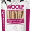 Woolf Przysmak Long Duck and Cod Sandwich dla psa op. 100g