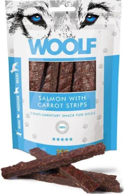 Woolf Przysmak Salmon with Carrot Strips dla psa op. 100g