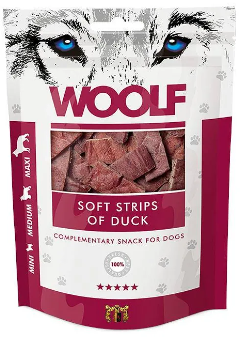 Woolf Przysmak Soft Strips of Duck dla psa op. 100g