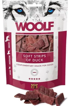Woolf Przysmak Soft Strips of Duck dla psa op. 100g