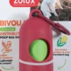 Zolux Bivouak Dozownik worków na odchody kolor czerwony